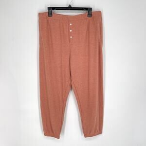 DONNI. Womens NEW Sweater Henley Sweatpant Sz XXL Penny Pockets Buttons Soft